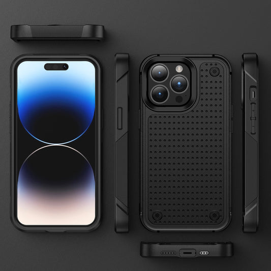 Coque Hybride Antichoc Armor pour iPhone 16 15 14 13 12 11 Pro Max Plus XR SE 2022 — Double Protection TPU + PC