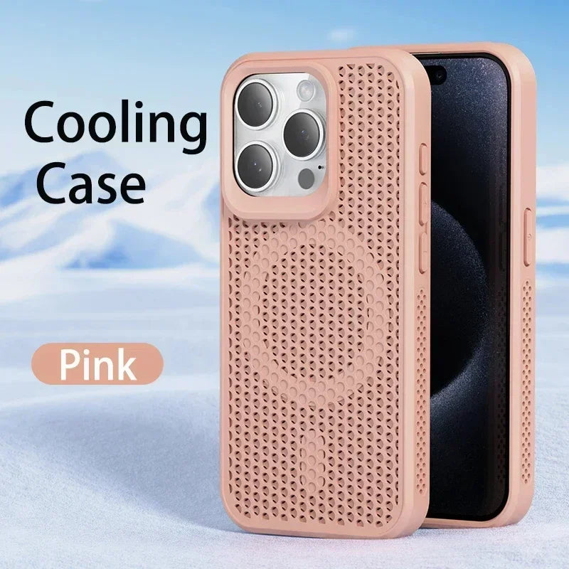 Coque Respirante Magnétique iPhone 17 16 15 14 13 12 11 Pro Max Plus – Compatible MagSafe