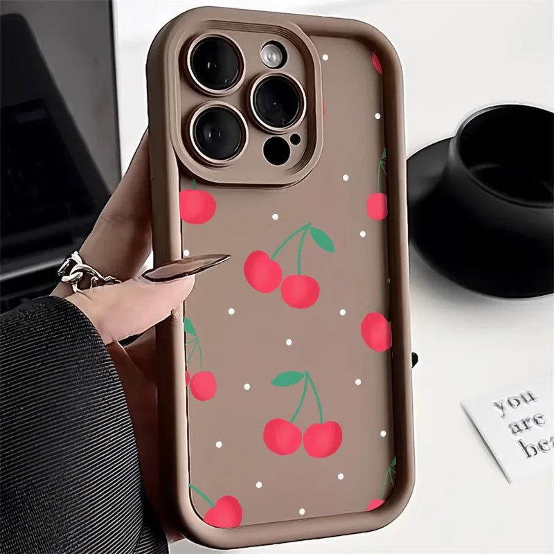 Liquid Silicone Cases For iPhone 16 Pro Case iPhone 16e 15 13 11 12 13 Pro Max 14 Plus XR 17 Air White Floral Shockproof Cover