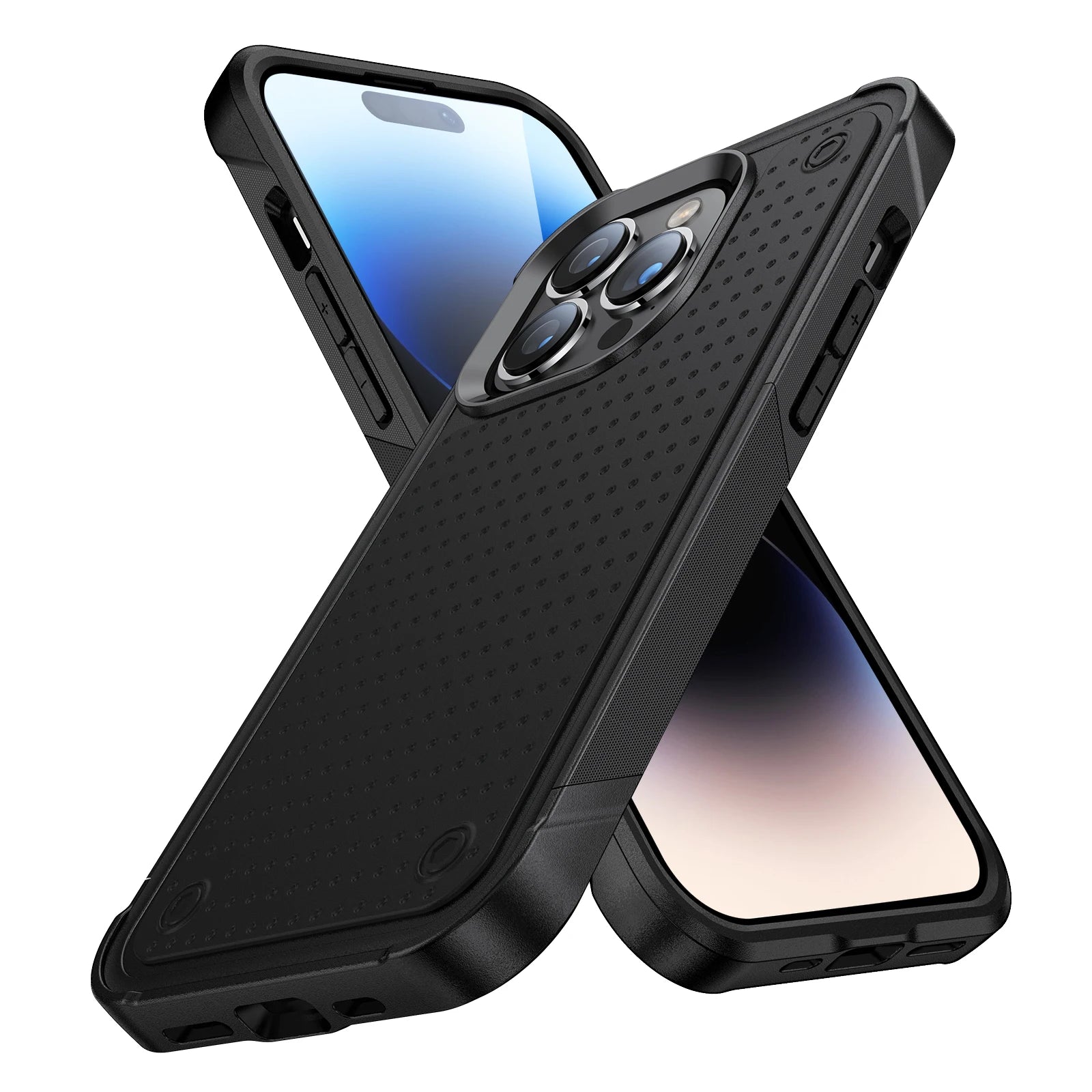 Coque Hybride Antichoc Armor pour iPhone 16 15 14 13 12 11 Pro Max Plus XR SE 2022 — Double Protection TPU + PC