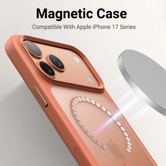 Coque MagSafe Mate Luxe – Boutons Métal, Anti-Choc | iPhone 17 / 17 Pro / 17 Pro Max / Air