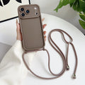 Luxury Phone Case for IPhone 17 Pro Max 16 15 14 Plus 13 12 11 with Crossbody Lanyard Camera Protection Coque Shockproof Cover