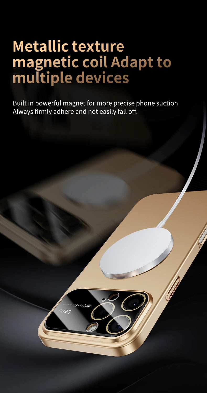 Luxuriöse MagSafe Hülle – Verstärkter Kameraschutz | iPhone 15, 16, 17 Pro Max