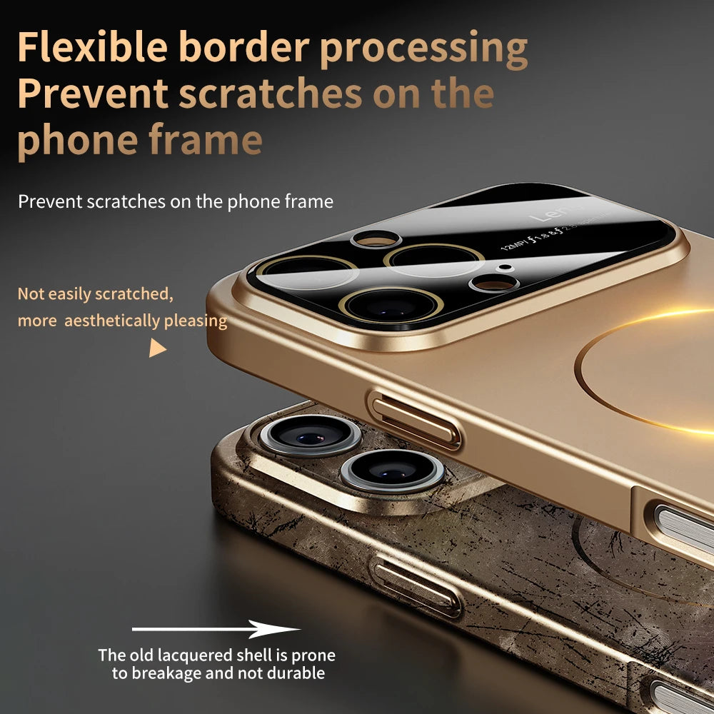 Luxuriöse MagSafe Hülle – Verstärkter Kameraschutz | iPhone 15, 16, 17 Pro Max