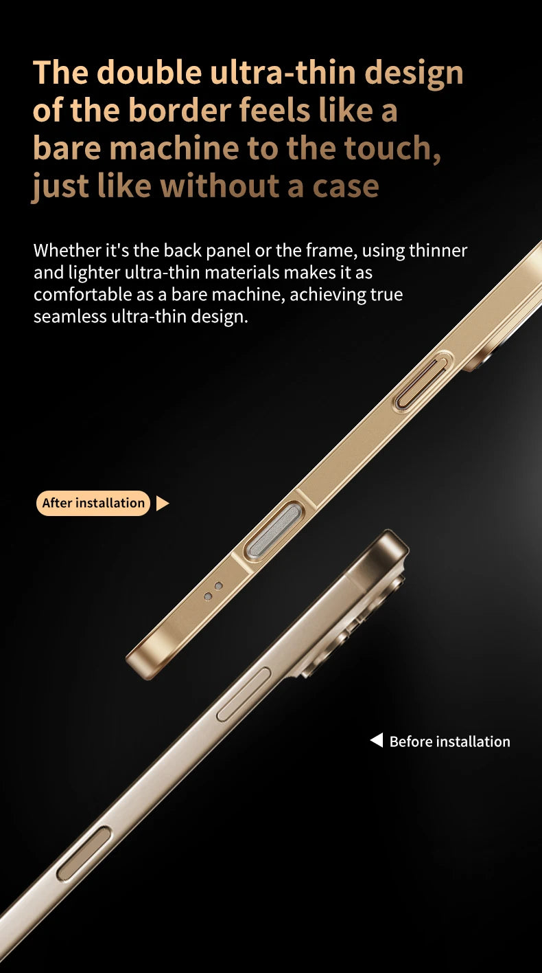 Luxuriöse MagSafe Hülle – Verstärkter Kameraschutz | iPhone 15, 16, 17 Pro Max
