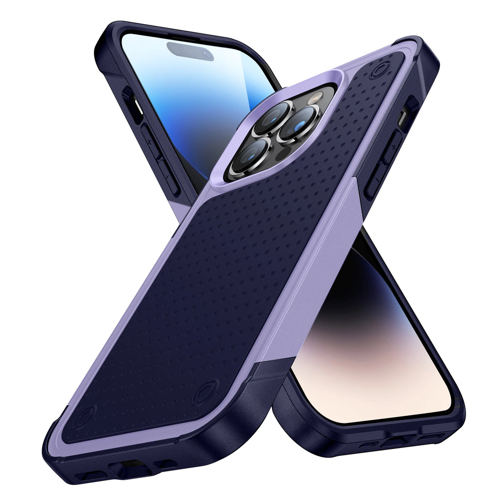 Coque Hybride Antichoc Armor pour iPhone 16 15 14 13 12 11 Pro Max Plus XR SE 2022 — Double Protection TPU + PC