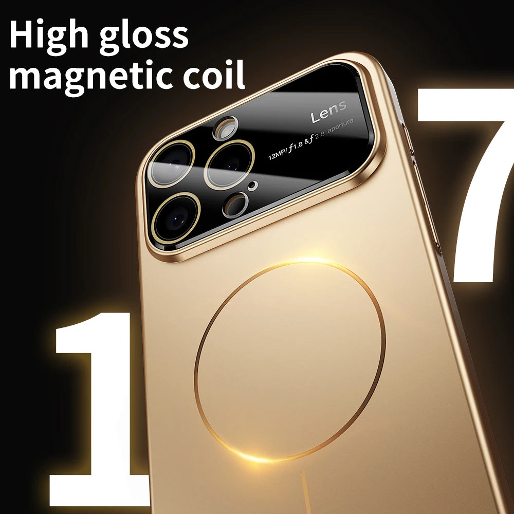 Luxuriöse MagSafe Hülle – Verstärkter Kameraschutz | iPhone 15, 16, 17 Pro Max