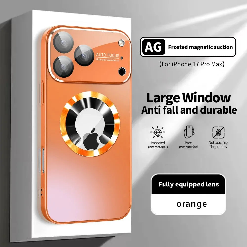 Coque Luxe Titane Métallisé Mat – Compatible MagSafe – iPhone 11 à 17 Pro Max