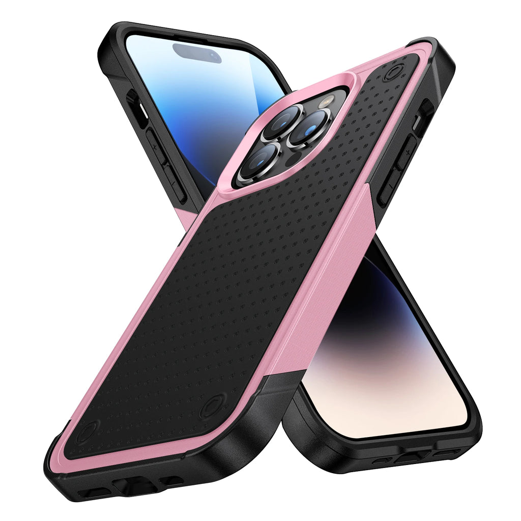 Coque Hybride Antichoc Armor pour iPhone 16 15 14 13 12 11 Pro Max Plus XR SE 2022 — Double Protection TPU + PC