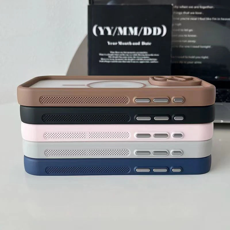 Coque iPhone Transparente Mate Compatible MagSafe – iPhone 17, 16, t, 14, 13, 12, 11 | Pro, Max, Plus, Air"