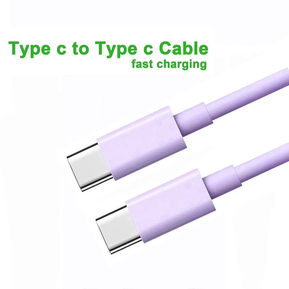 Câble USB-C vers USB-C 60W — Charge Rapide iPhone 15 Noir & Blanc - ACCESSOIRES SMARTPHONE
