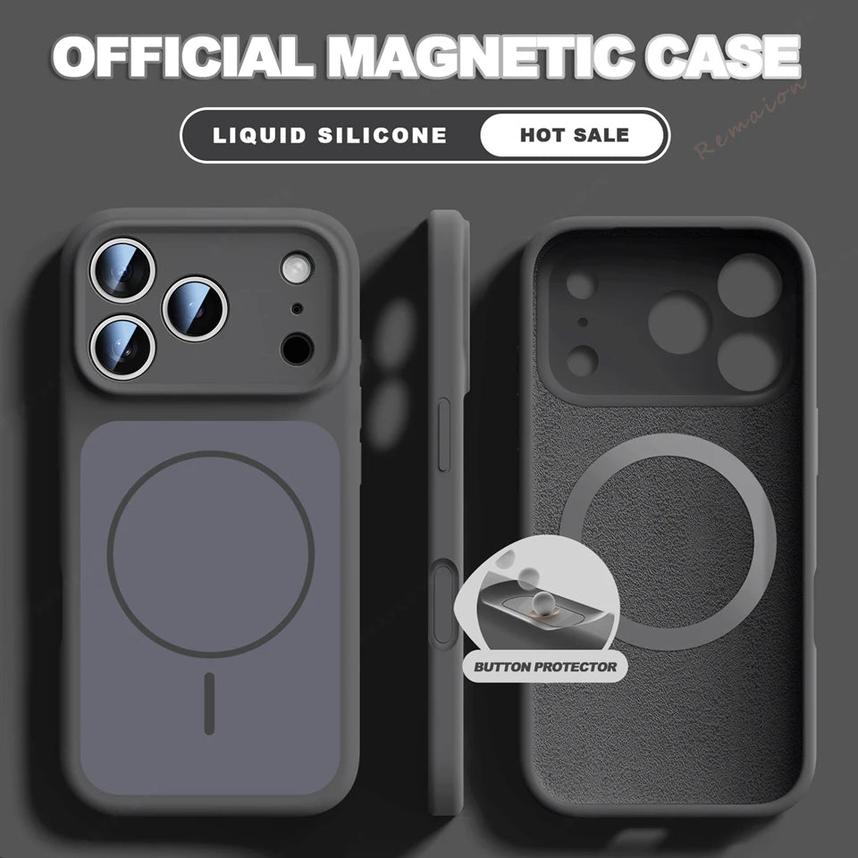 Coque Silicone Liquide MagSafe iPhone 13 14 15 16 17 Pro Max Air – Anti-Choc | NOVACASE