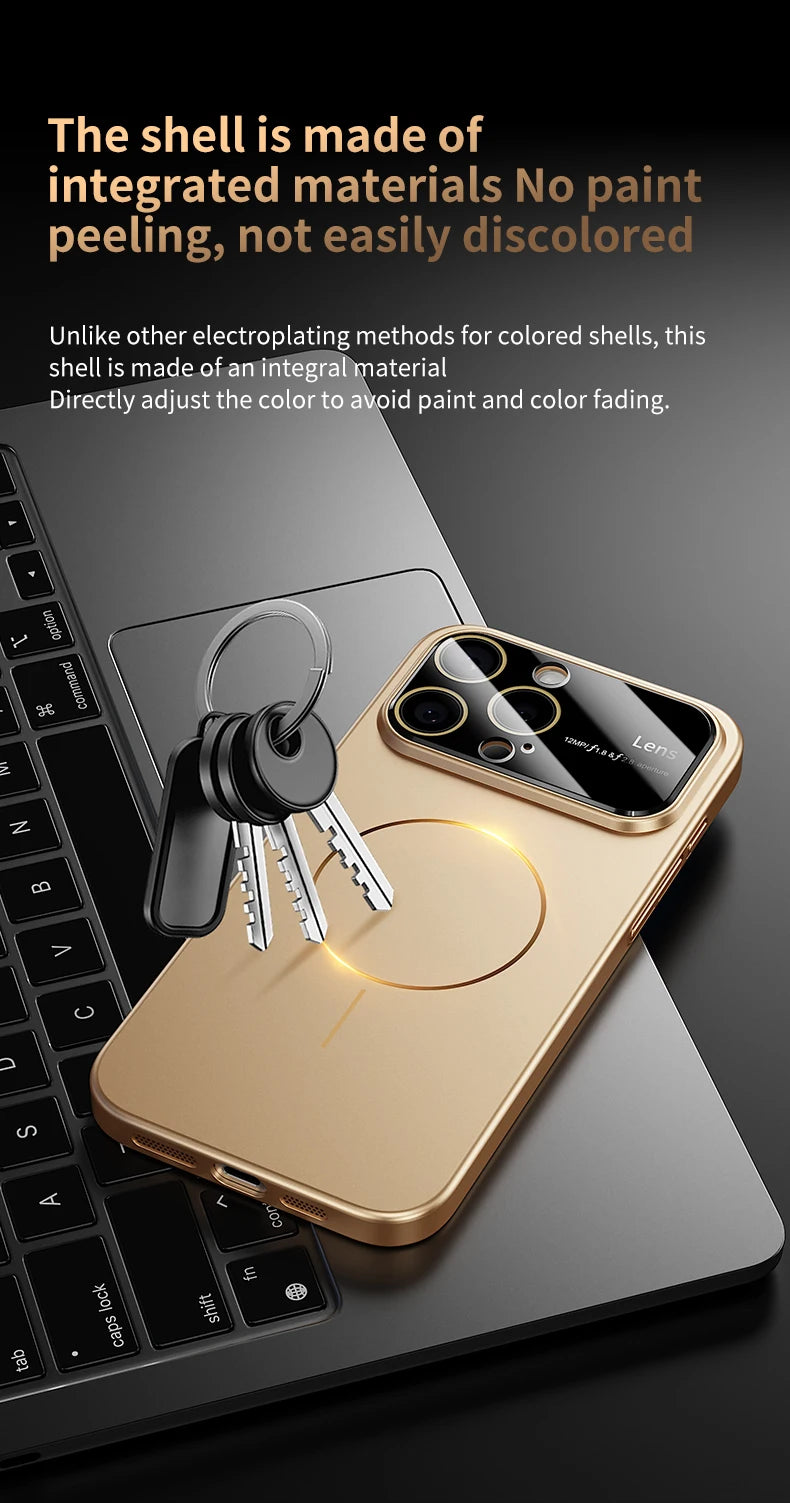 Luxuriöse MagSafe Hülle – Verstärkter Kameraschutz | iPhone 15, 16, 17 Pro Max