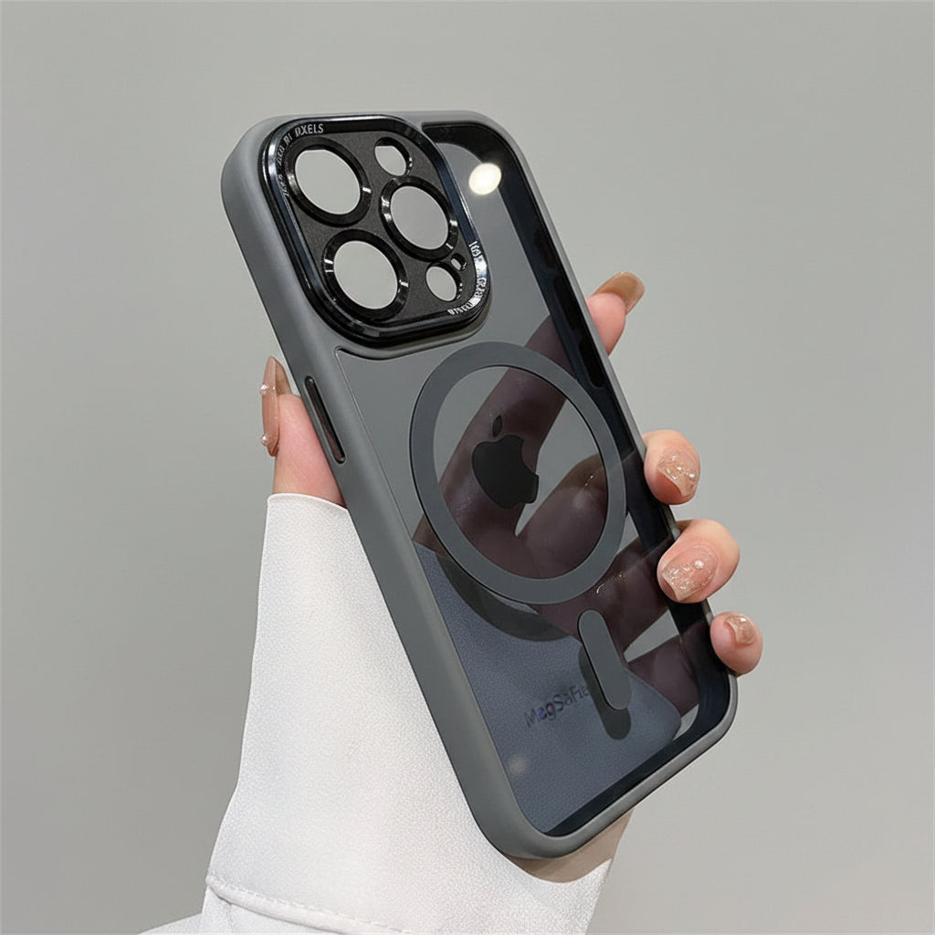Coque MagSafe iPhone – Protection Transparente Anti-Choc avec Protection Objectif